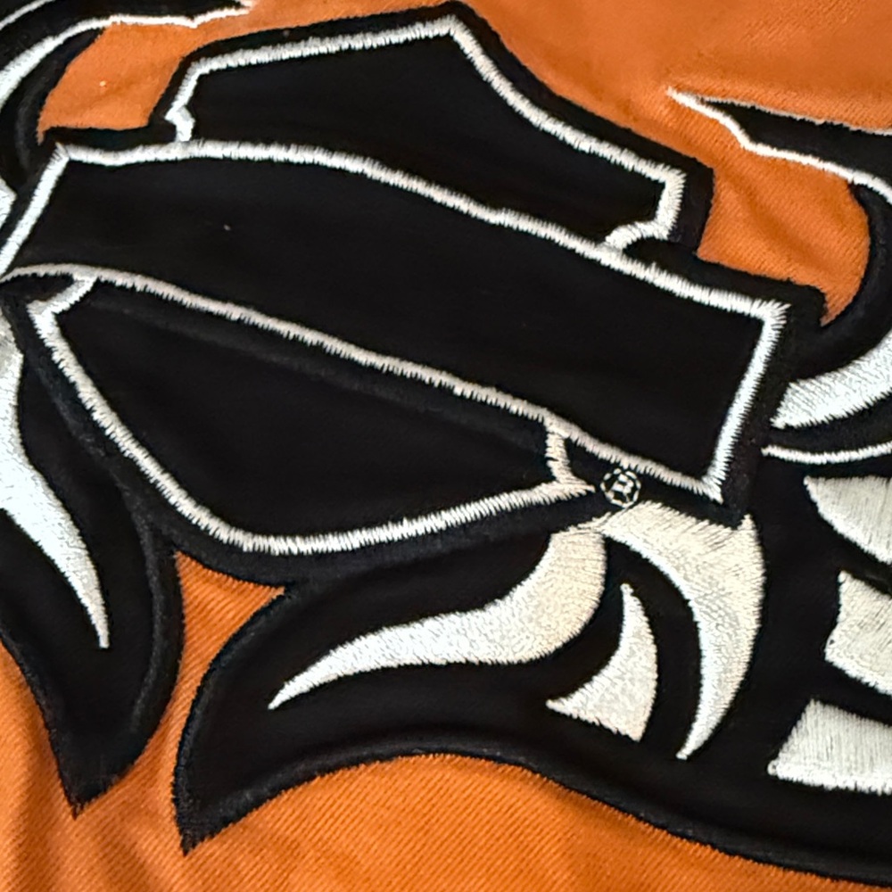 Harley-Davidson Orange and Black Women's Top - Picture 7 of 7